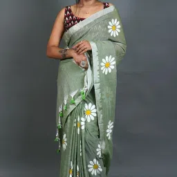 Printed Handloom Pure Cotton Saree-picture-12