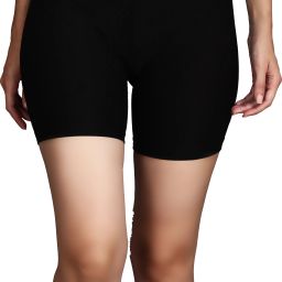 Solid Women Black Cycling Shorts, Regular Shorts, High Waist Shorts, Boxer Shorts, Basic Shorts-image-31