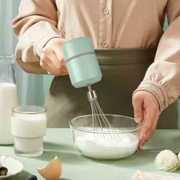 utility jet 3In1 Wireless & Usb Rechargeable Portable Garlic Chopper Beater & Whisker With 3 Speed Modes With 300Ml Attached Container-picture-4