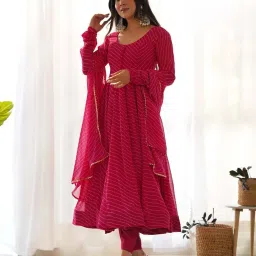 Printed Georgette Stitched Anarkali Gown-18