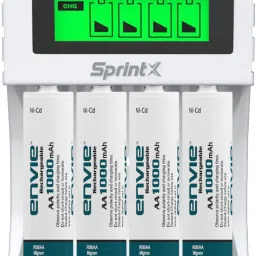 Envie Ultra Fast Charger ECR 11 MC For AA & AAA With 4 x AA 1000 Ni-CD rechargeableCamera Battery Charger-picture-1