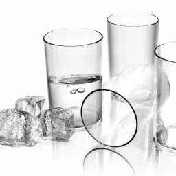 (Pack of 6) Hello Glass Set for Home/Restaurant (Polycarbonate & Scratch Resistant) Glass Set Water/Juice Glass-image-34