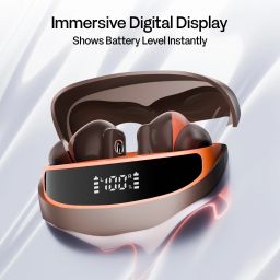 number Navo Buds Z1 w/ Digital Display, 72H Playtime, 4Mic ENC, Dual Pairing, Hi-Bass Bluetooth Headset image 4