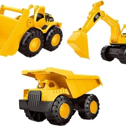 Unbreakable Super Builder Set 3 in 1 Dumper, Excavator, Bulldozer(Small Size)-36