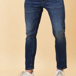 Men Regular Mid Rise Dark Blue Jeans-image-68