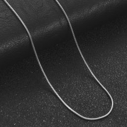 100% Stainless Steel Silver 2mm Round Thin Waterproof Necklace Chain Sterling Silver Plated Stainless Steel Chain-image-90