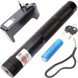 Jakha High powered Military burning Green 500mW Rechargeable Laser Pointer Party Pen Disco Light 5 Mile + Battery Torch (Black : Rechargeable)-image-5