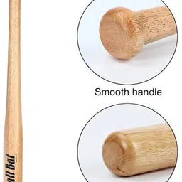 tensionx R.J ENTERPRISES Heavy Duty Natural Wood Baseball Bat unisex baseball natural Willow Baseball Bat For 15+ Yrs-picture-3