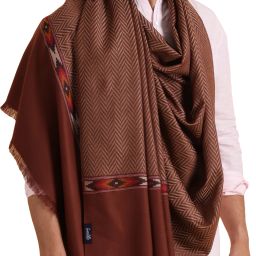 Tweedle Acrylic Striped Men Shawl-image-2
