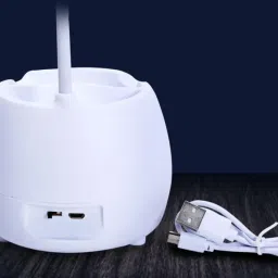 akr Powerful Rechargeable LED Touch On/Off Switch With Mobile/Pen Stand Desk Lamp Table Lamp image 4