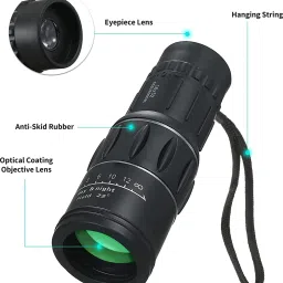 TFG - 16x52 Monocular Scope, Real 16x Magnification, Waterproof Fog proof Monocular with Clear BAK4 Prism Dual Focus for Bird Watching, Camping, Hiking Catadioptric Telescope image 2