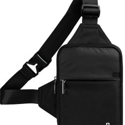 Black Men & Women Sling Bag Crossbody Chest Bag Fanny Pack Running Phone Holder for men Workout Travelling-image-22