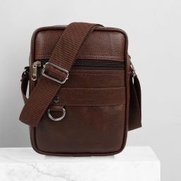 Brown Men Sling Bag Mini 9 inch Chest Sling bag for Men & Women-image-20