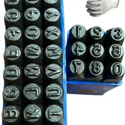 Letter & Number 5/32'' (4mm) Punch Set 36pcs Stamps Hardened Steel Punches & Punching Machines-image-22