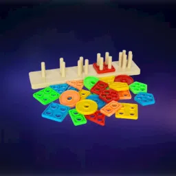 Geometric Shape Sorter Puzzle Toy Shape Matching Blocks Color LC03.1095 Geo-picture-24