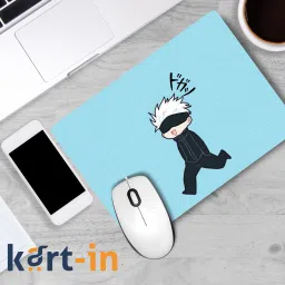 kart-in Anime Gojo Printed Mousepad with Non Slip Base Mouse Pad for Laptop, MacBook Pro Mousepad image 3