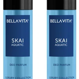SKAI Aquatic Body Parfum Deo Combo, Long Lasting Premium Fragrance (Pack of 2) Deodorant Spray - For Men-8