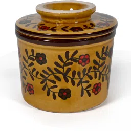 Ceramic Butter Box Dish Tray Bell Container with lid, Upto 100gm Butter Keeper Butter Dish Serving Set-14