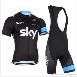 Breathable Cycling Short Sleeve Jersey Cycling Bib Shorts Set L CL-3514 Striped Men Swim-dress Black, Blue Swimsuit-image-39