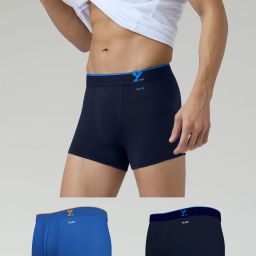 Pack of 3 Pack of 1 Traq Anti-bacterial Odour-free cotton Solid Men Trunk-23