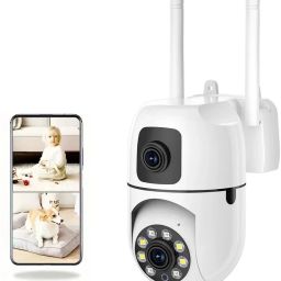 Bzrqx 1080P Full HD WiFi CCTV Dual Lens PTZ Camera Full Color Night Vision Audio Security Camera-image-93