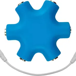 Octec Sky Blue Multi Headphone Splitter Adapter with 3.5mm Aux – 5-Way Audio Connector Phone Converter-image-44