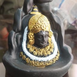 SMOKE KHATU SHYAM JI With 10 cones, Polyresin Statue E_10 Decorative Showpiece - 8 cm-image-39