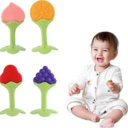 BPA-Free Silicone Teethers for Babies (Set of 4) – Gentle Teething Relief Teether-37