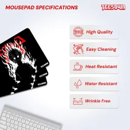 Teesown Mob 100 Anime Printed Mousepad For Gaming, Computer, Laptop, And Pc Mousepad image 3