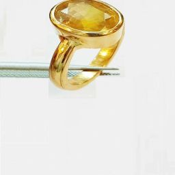 Jaipur Gems Natural Certified Yellow Sapphire (Pukhraj) ADJUSTABLE Panchdhatu Ring 10.00 Carat for Men & Boys Alloy Sapphire Gold Plated Ring-image-76
