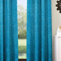213 cm (7 ft) Velvet Room Darkening Door Curtain Single Curtain-image-3
