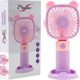24 ENERGY Supreme Air Pocket-Sized Rechargeable USB Hand Fan - Purple USB Fan-10