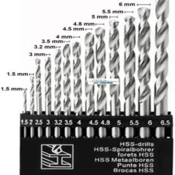kshivi Drill Bit Set DB:022 Combo Of 13 Pcs Twisted HSS Drill Bit For Metal And 5 Pcs Wood Working Drill Bits For Wood (Pack Of 2) image 2