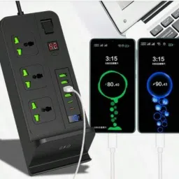 FITUP G07 3000W 13A Stand Power Socket Wireless Charging Socket Board 4-Port Home USB smart extension board standard high power main switch universal outlet USB Charger-picture-15