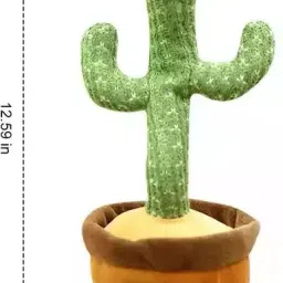 happi tokens Dancing Cactus Toy – Talking, Singing, Plush Toy with LED Lights – Interactive image 2