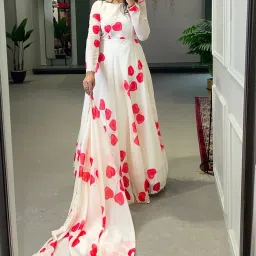 Printed Georgette Stitched Anarkali Gown-image-67