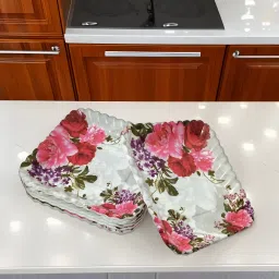 Melamine Small Square Plates - Perfect Utensils and Plates Collection Quarter Plate-22