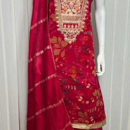 Unstitched Pure Cotton Salwar Suit Material Printed-image-26