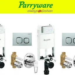 Half Frame Concealed Cistern, with divater body upper espiron set of 2 pic 160 Dual Flush Tank-picture-3