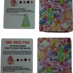 Mr Red Fox Marked Deck Cheating Playing Card Magic Pack Of 2 Decks Multicolor-image-4