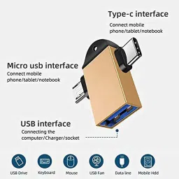 BEYWIRE USB Type C, Micro USB OTG Adapter image 3
