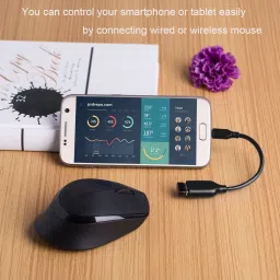 C & E Micro USB to USB 2.0 Right Angle Right Angle Micro USB OTG to USB 2.0 Phone Converter image 4