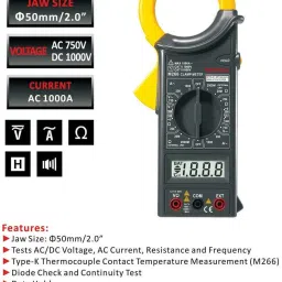 goodsbazaar M266 New Arrival with Anti Drop Handle Digital Clamp Meter Handheld Multimeter A MASTECH M266 DIGITAL CLAMP METER Magnetic Engineer's Precision Level image 2