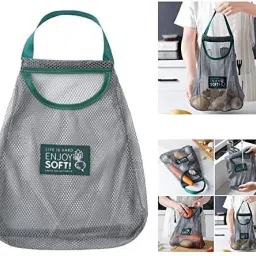 Reusable Mesh Bags for Fruit and Vegetable Hanging Storage 1 pcs Grocery Bag-image-78