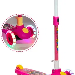 KID LED WHEEL HEIGHT ADJUSTABLE SCOOTER, 50KG WEIGHT CAPACITY,FOLDABLE STRUCTURE Scooter Non Battery Operated Ride On-image-6