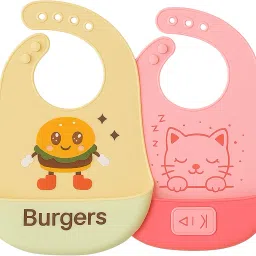 Silicone Pocket Bibs for Babies | Waterproof & BPA-Free | Pack of 2-image-98