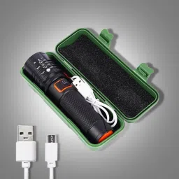035 Zoomable Metal 5 Modes Flashlight, Super Bright Cree T6 Led Torch-12