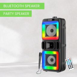 FRONY Pushpa(PORTABLE BLUETOOTH PARTY SPEAKER) 3D Sound With Karaoke Mic/RGB LightC150 40 W Bluetooth Party Speaker-image-104