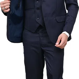 blackzed Men Single Breasted Solid Suit-picture-4