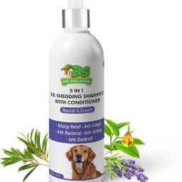 5-in-1 De-shedding Shampoo with Conditioner Allergy Relief, Anti-dandruff, Anti-fungal, Anti-microbial, Conditioning, Anti-itching Lavender Dog Shampoo-image-89